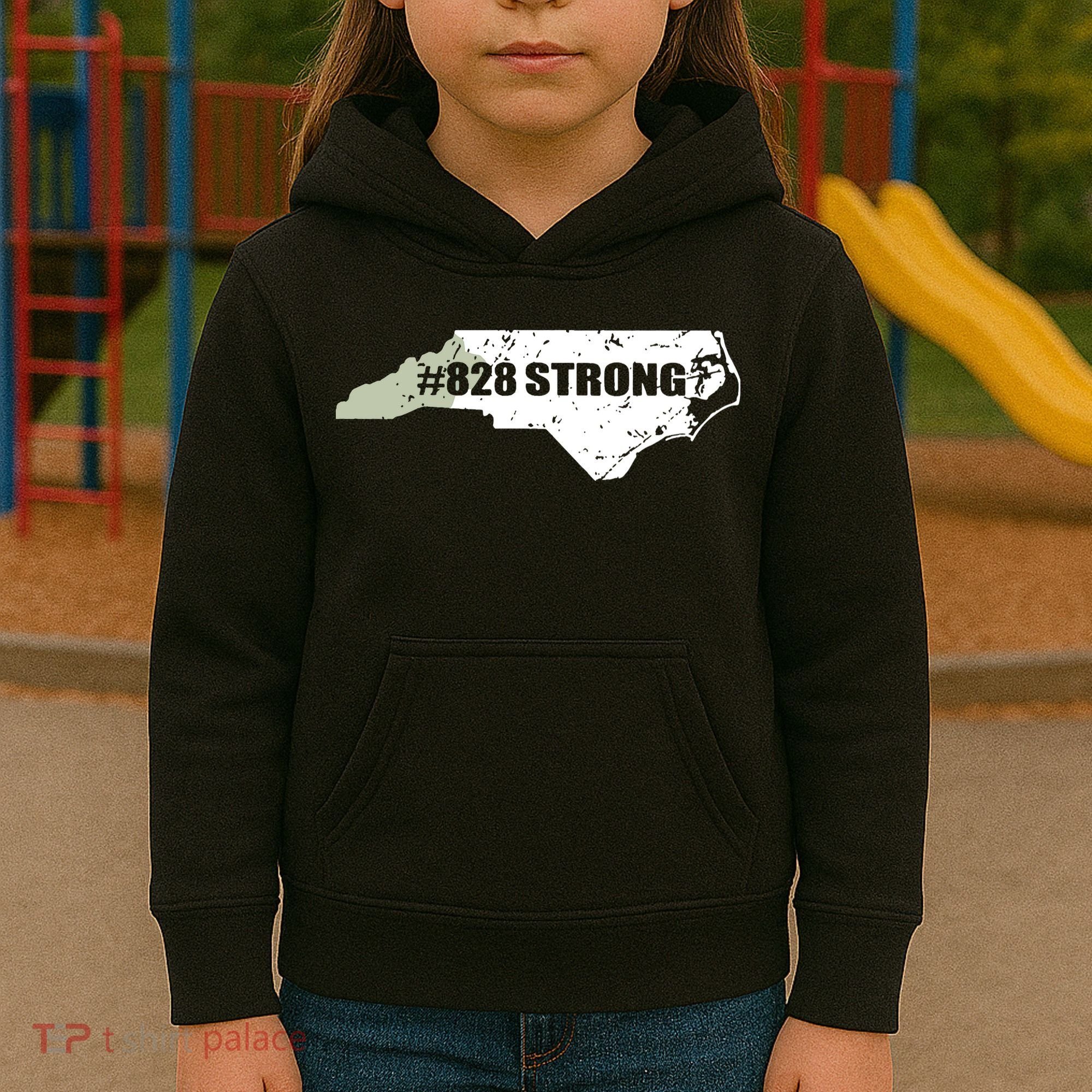 828 Strong North Carolina Hurricane Relief Awareness Kids Hoodie