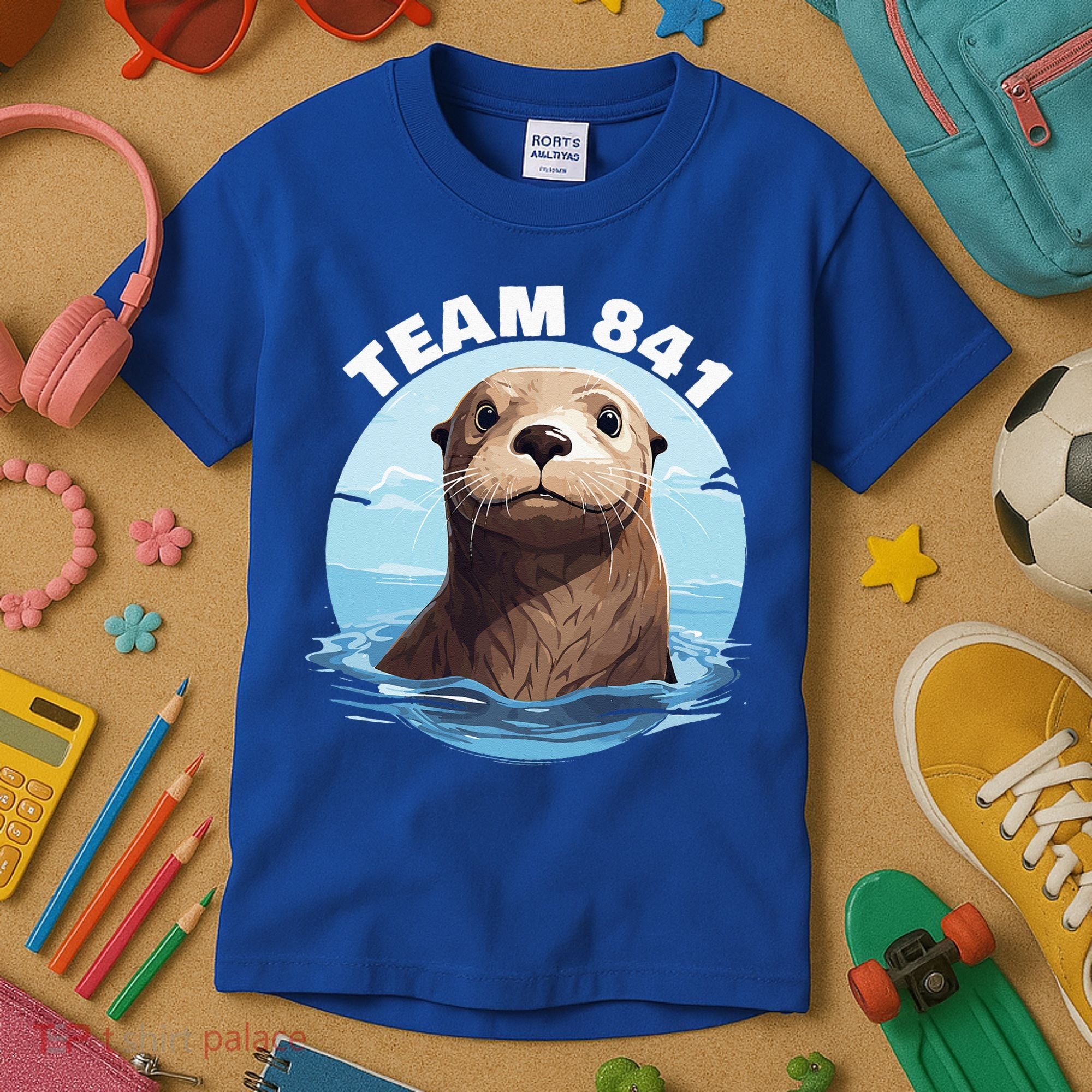 841 Surfing Otter 841 Otter Team 841 California Otter 841 Kids T-Shirt