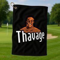 8bit Thavage Casual Wear Funny Thupreme Boxing Lisp Golf Towel thumb 1
