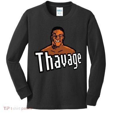 8bit Thavage Casual Wear Funny Thupreme Boxing Lisp Kids Long Sleeve Shirt
