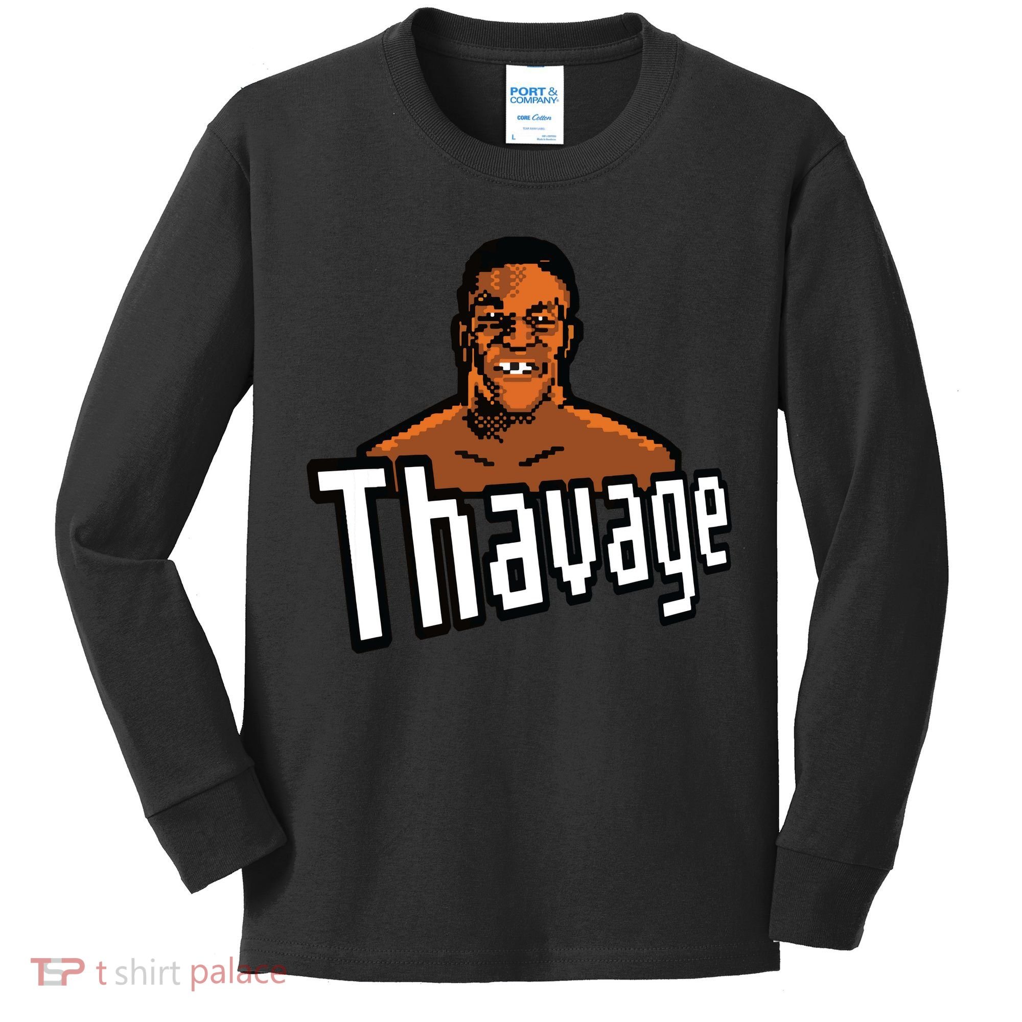 8bit Thavage Casual Wear Funny Thupreme Boxing Lisp Kids Long Sleeve Shirt