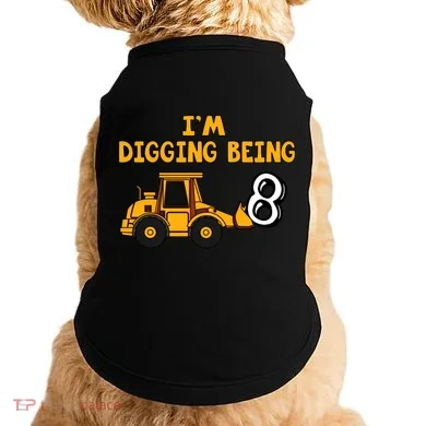 8th Birthday I'm Digging Being Eight Doggie Tank