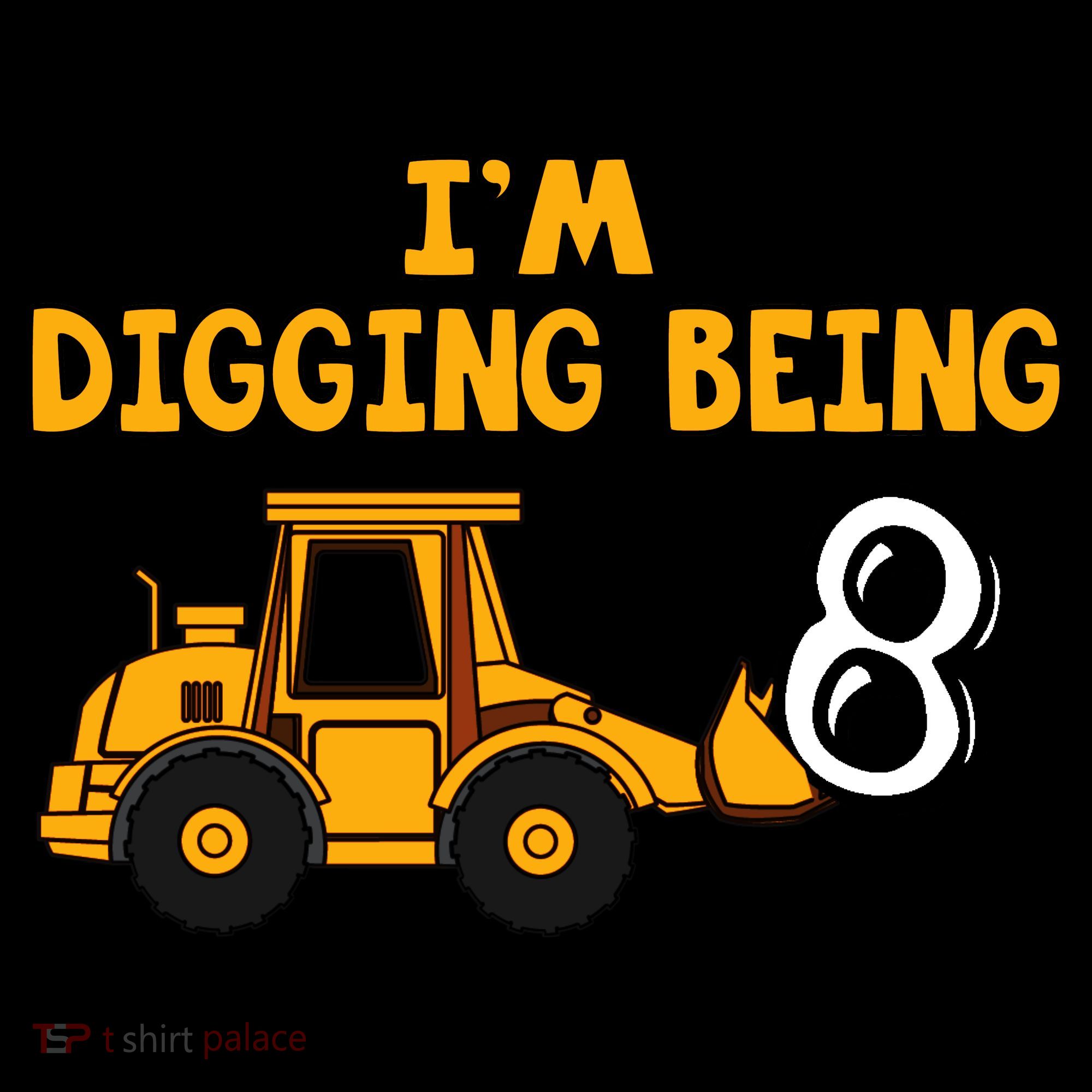 8th Birthday I'm Digging Being Eight Doggie Tank