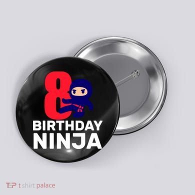 8th Birthday Ninja Button