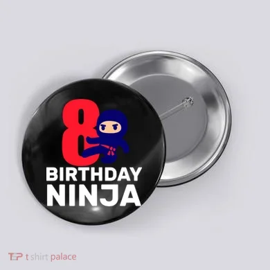 8th Birthday Ninja Button