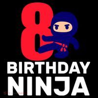 8th Birthday Ninja Ornament thumb 1