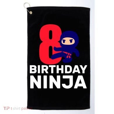 8th Birthday Ninja Golf Towel