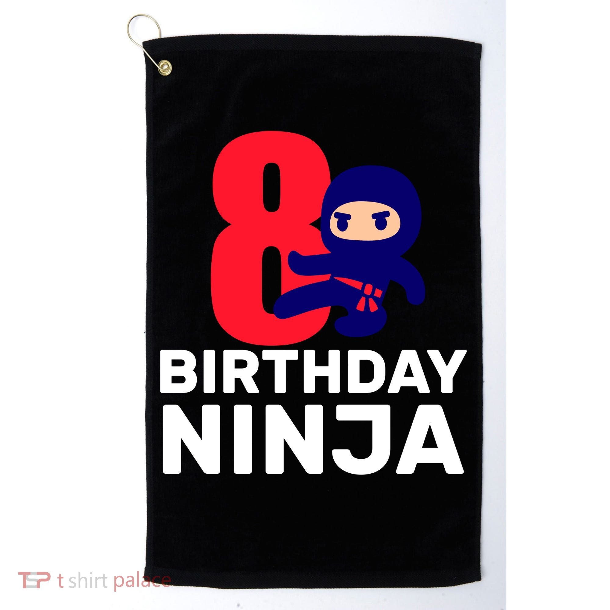 8th Birthday Ninja Golf Towel