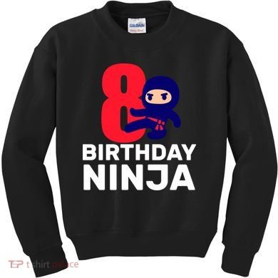 8th Birthday Ninja Kids Sweatshirt