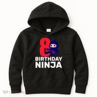 8th Birthday Ninja Kids Hoodie thumb 0