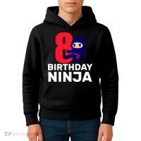 8th Birthday Ninja Kids Hoodie thumb 4