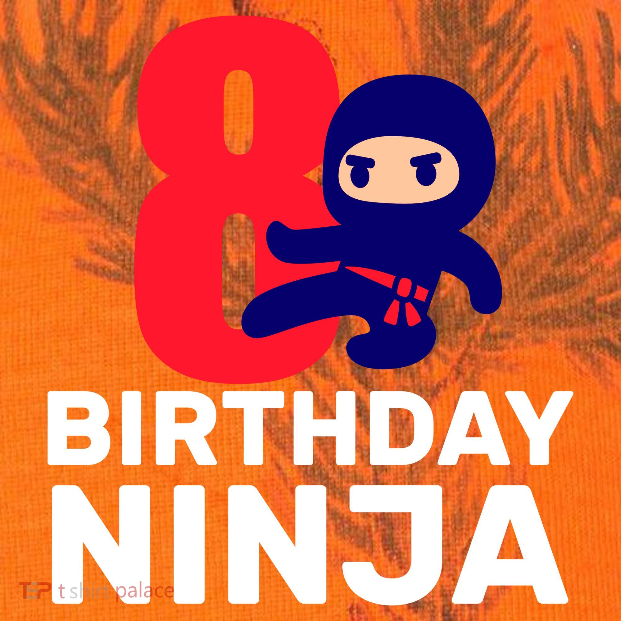8th Birthday Ninja Kati Licensed 12" Camo Cuffed Beanie