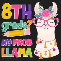 8th Grade? No Prob Llama Women's Sweatshirt thumb 2