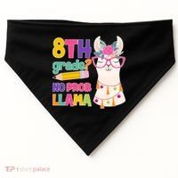 8th Grade? No Prob Llama USA-Made Doggie Bandana thumb 0