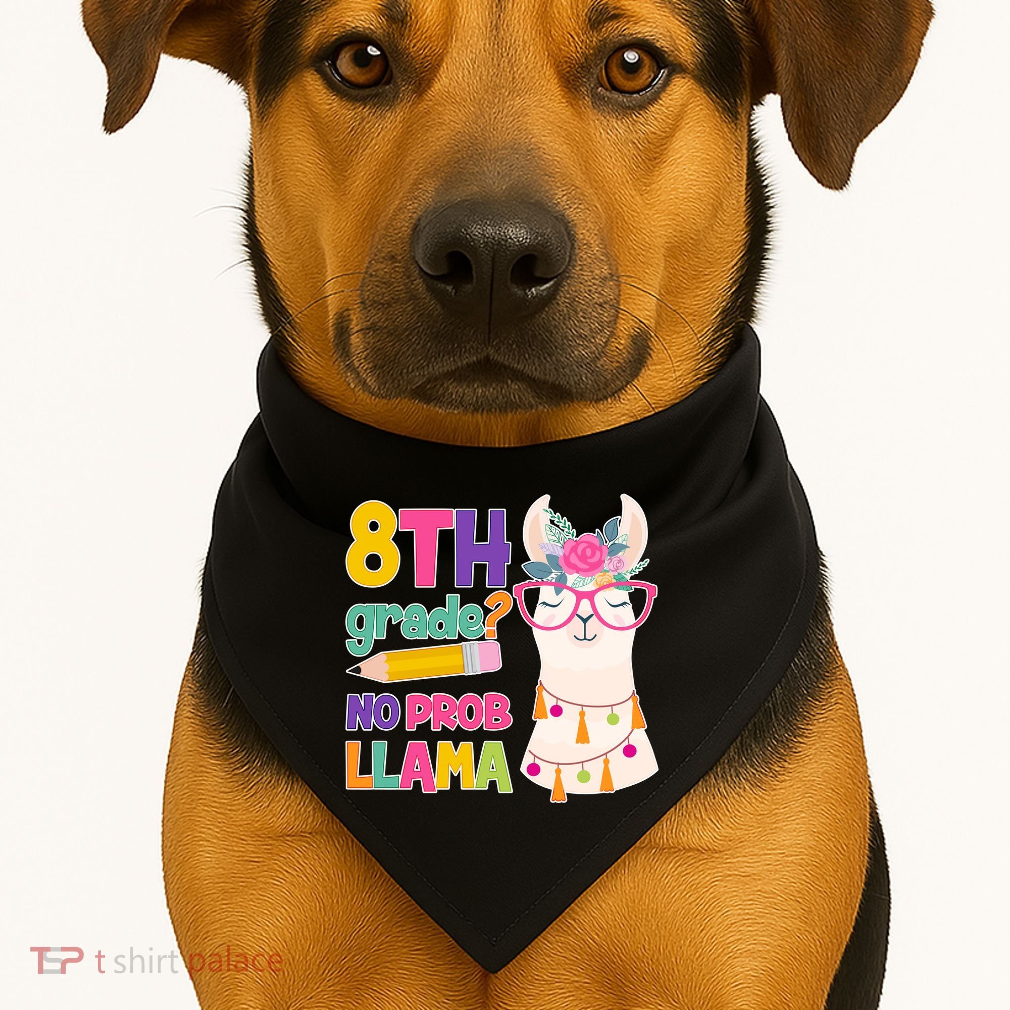 8th Grade? No Prob Llama USA-Made Doggie Bandana