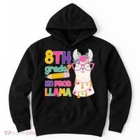 8th Grade? No Prob Llama Hoodie thumb 0