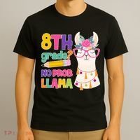 8th Grade? No Prob Llama T-Shirt thumb 3