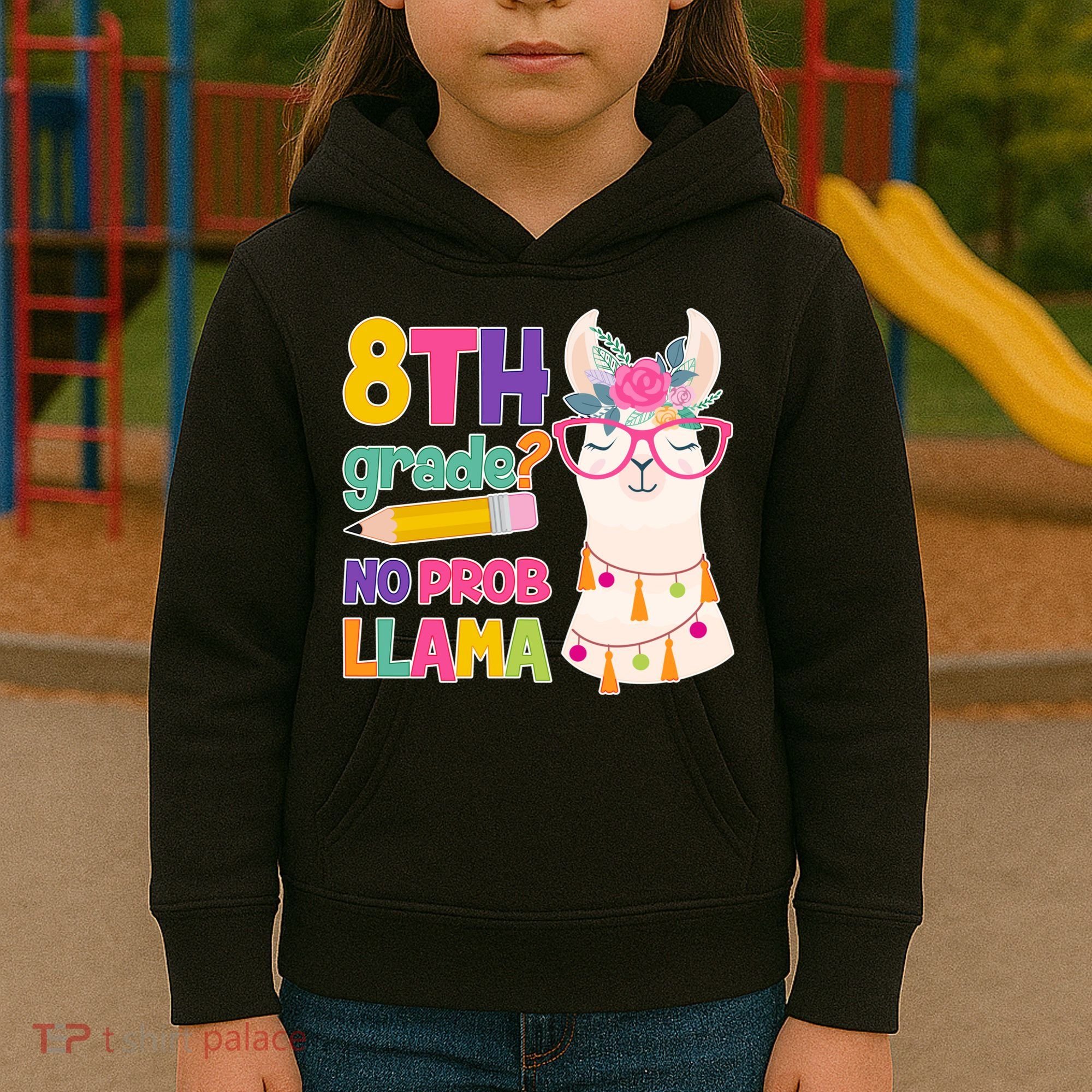 8th Grade? No Prob Llama Kids Hoodie