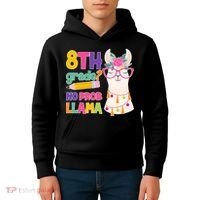 8th Grade? No Prob Llama Kids Hoodie thumb 4