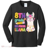 8th Grade? No Prob Llama Kids Long Sleeve Shirt thumb 0