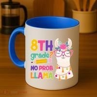 8th Grade? No Prob Llama Coffee Mug thumb 4