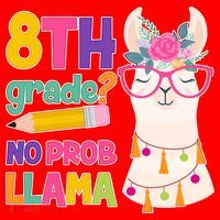 8th Grade? No Prob Llama Santa Hat thumb 1