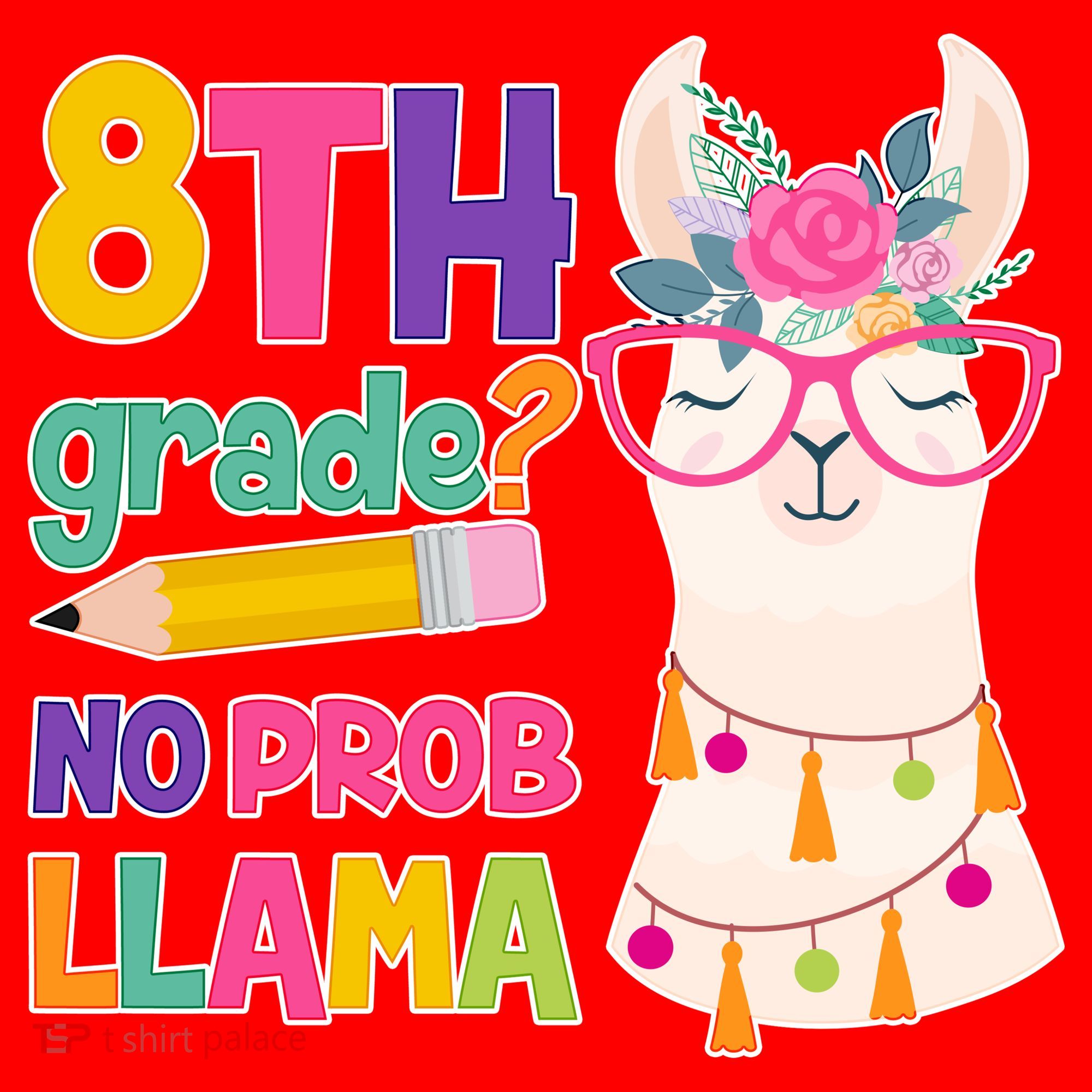 8th Grade? No Prob Llama Santa Hat