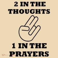 2 In The Thoughts 1 In The Prayers Funny Shocker Meme Tote Bag thumb 4