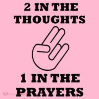 2 In The Thoughts 1 In The Prayers Funny Shocker Meme Coaster thumb 2