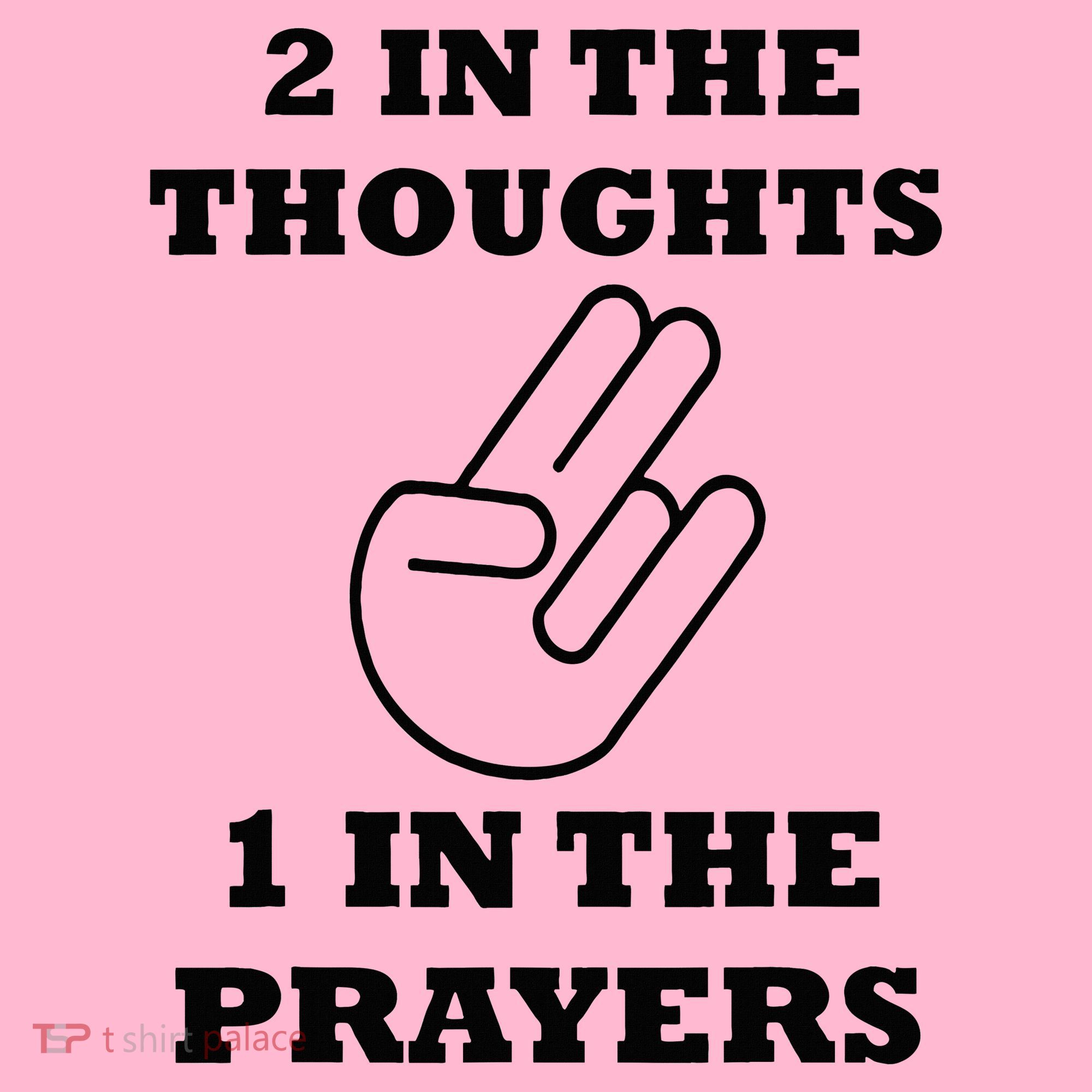 2 In The Thoughts 1 In The Prayers Funny Shocker Meme Coaster