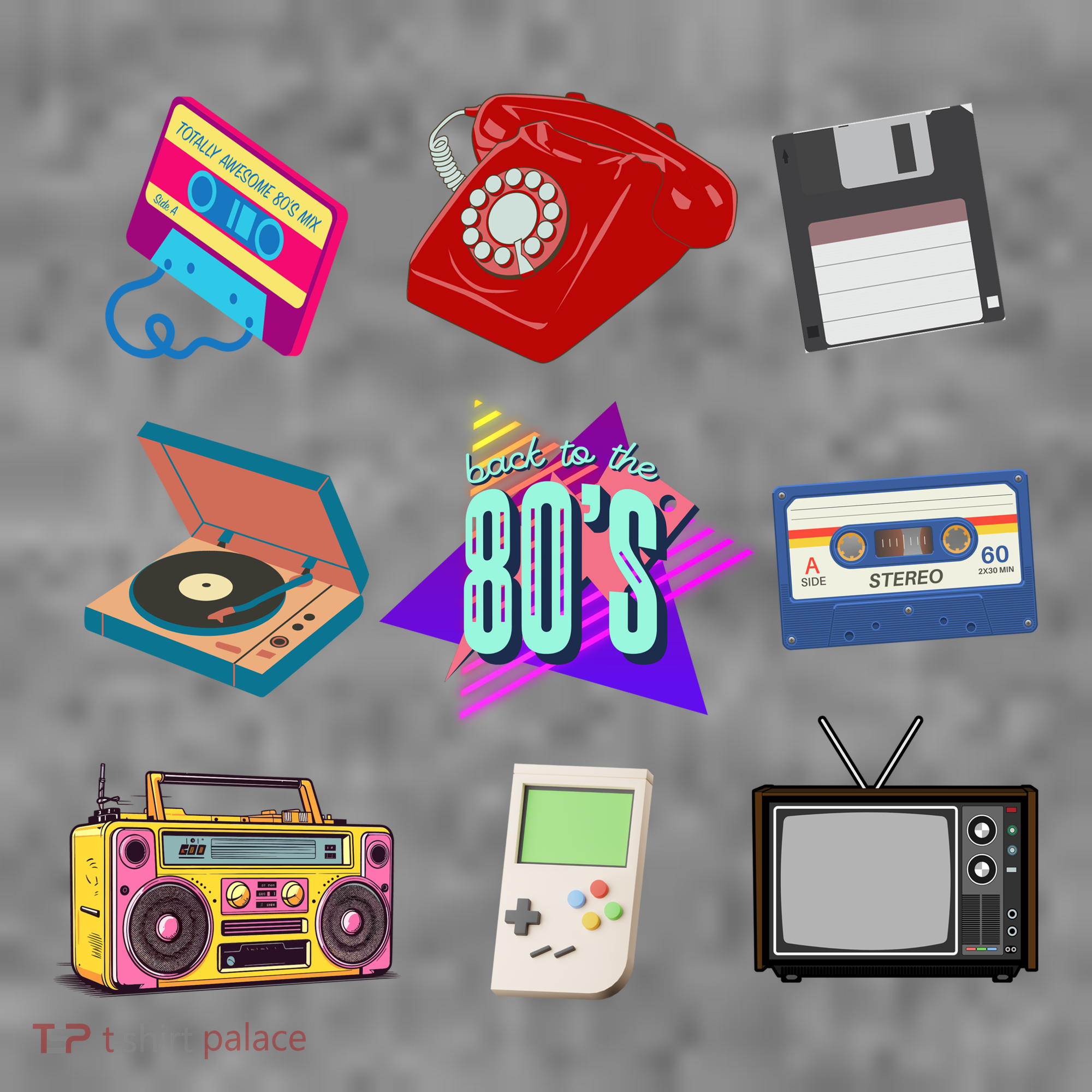 80s Throwback Retro Vintage Funny Party Cassette Tapes T-Shirt