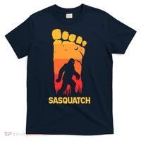 80's Vintage Bigfoot Silhouette Sun Sasquatch Womens T-Shirt thumb 0