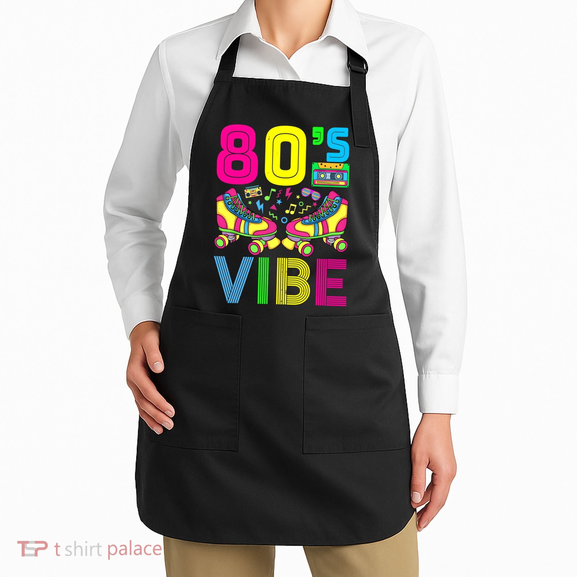 80's Vibe Funny 80s Party Outfit Retro 1980s 80s Lover Apron