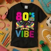 80's Vibe Funny 80s Party Outfit Retro 1980s 80s Lover Kids T-Shirt thumb 3