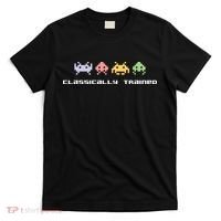 80s Video Game Classically Trained Alien Invaders Vintage T-Shirt thumb 0