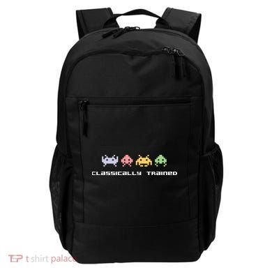 80s Video Game Classically Trained Alien Invaders Vintage Backpack