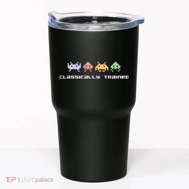 80s Video Game Classically Trained Alien Invaders Vintage Tumbler