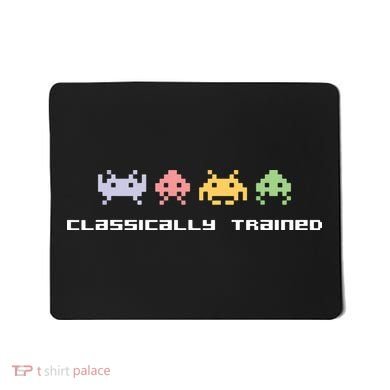 80s Video Game Classically Trained Alien Invaders Vintage Mousepad