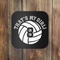8 Volleyball Player That's My Cheer Mom Dad Team Coach Coaster thumb 0