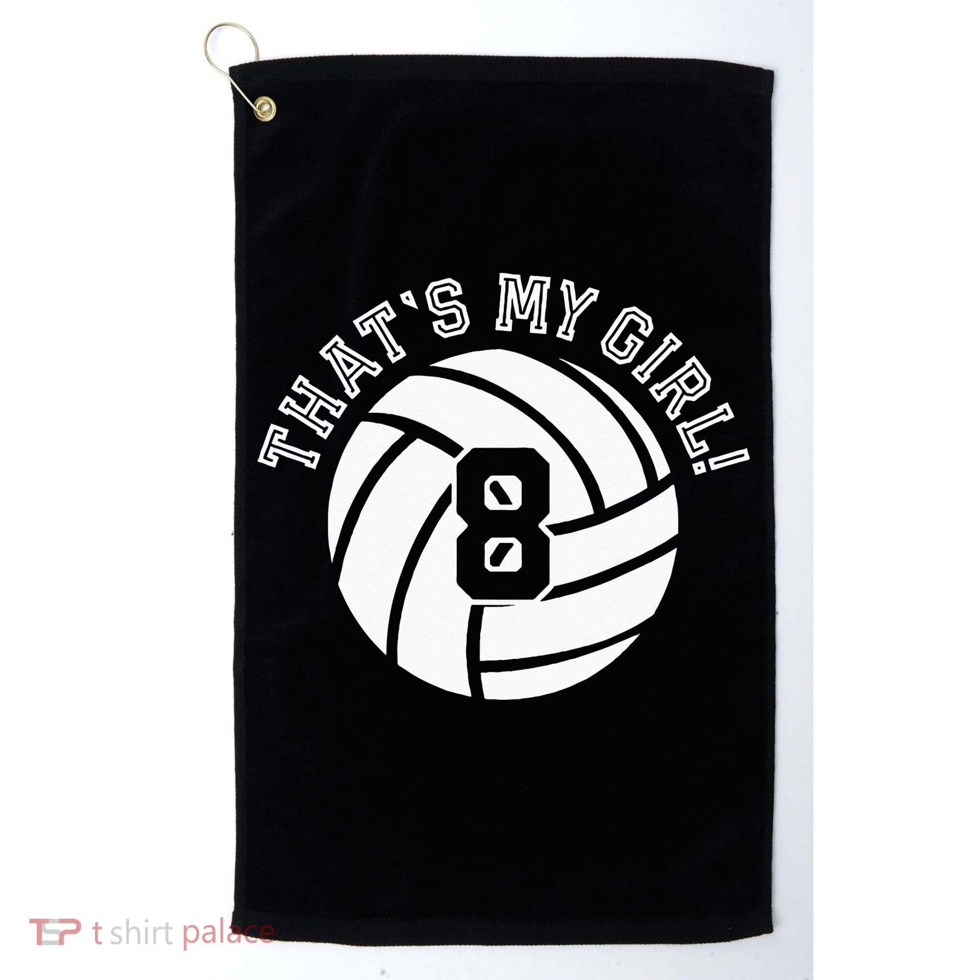 8 Volleyball Player That's My Cheer Mom Dad Team Coach Golf Towel