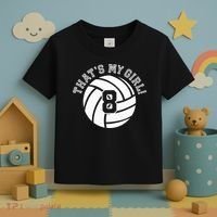 8 Volleyball Player That's My Cheer Mom Dad Team Coach Toddler T-Shirt thumb 3