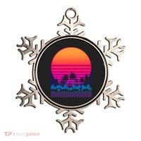 80s Vaporwave Retro Palm Trees Sunset Ornament thumb 0