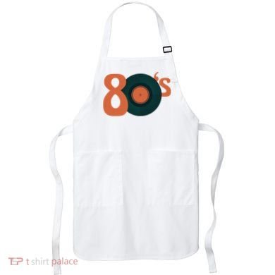 80s Vinyl Record Vintage Apron
