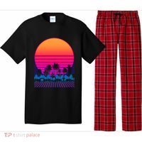 80s Vaporwave Retro Palm Trees Sunset Pajama Set thumb 0