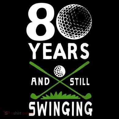 80 Years And Still Swinging 80th Birthday Golfing Apparel Stripe Pom Pom Beanie