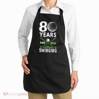 80 Years And Still Swinging 80th Birthday Golfing Apparel Apron thumb 2