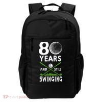 80 Years And Still Swinging 80th Birthday Golfing Apparel Backpack thumb 0