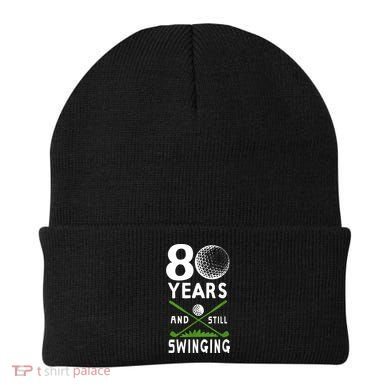 80 Years And Still Swinging 80th Birthday Golfing Apparel Beanie