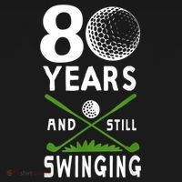 80 Years And Still Swinging 80th Birthday Golfing Apparel Mousepad thumb 1