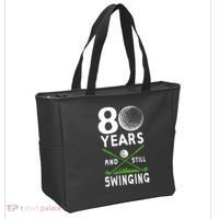 80 Years And Still Swinging 80th Birthday Golfing Apparel Tote Bag thumb 2
